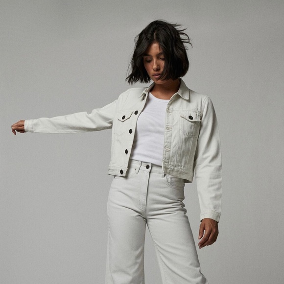 Cotton On Jackets & Blazers - Cotton:On White Denim Jean Jacket Size 4
